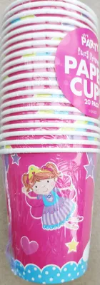 Produktbild von 20 PAPPBECHERPrinzessin 250 ml / Einwegbecher, Trinkbecher, Papierbecher, Kindergeburtstagsbecher Partygeschirr, Partybecher