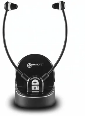 Zdjęcie produktu dla Geemarc Telecom CL7370, Bezprzewodowy, 100 - 16000 Hz, Zestaw słuchawkowy, Czarny