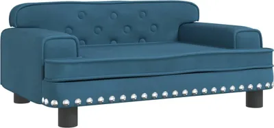 Obrázok produktu pre vidaXL Detská pohovka modrá 70x45x30 cm zamat