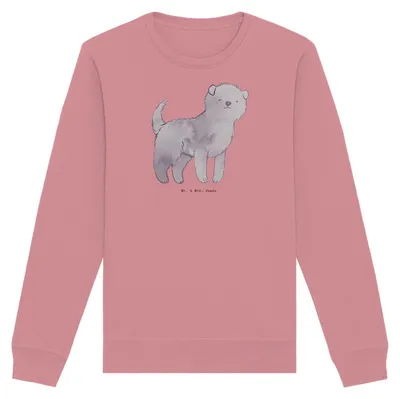 Produktbild von Mr. & Mrs. Panda Rundhals Pullover Affenpincher Moment Größe XL - Canyon Pink - Geschenk, Baumwoll, Sweater, Sweatshirt, Pulli, Bio