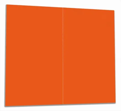 Produktbild von Wallario Herdabdeckplatte aus Glas, Größe 60 x 52 cm 2-teilig, Motiv Orange