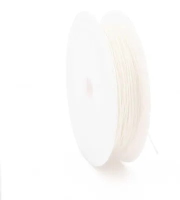 Produktbild von Vintageparts Polyesterkordel gewachst weiß 0,5mm 10m Bastelschnur