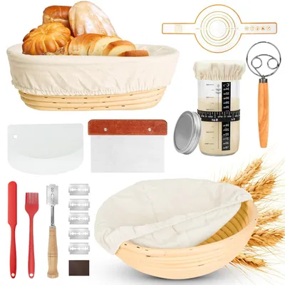 Produktbild von 10-Teiliges Brotbackset mit Zubehör