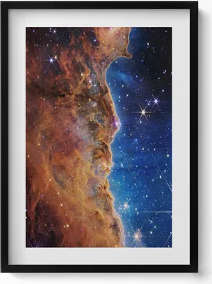 Produktbild von Kosmos und Sterne Bilder NASA– Wandbild mit Rahmen – Gerahmtes Bild  – Wanddekoration – 50x70 cm –  Schwarz Rahmen