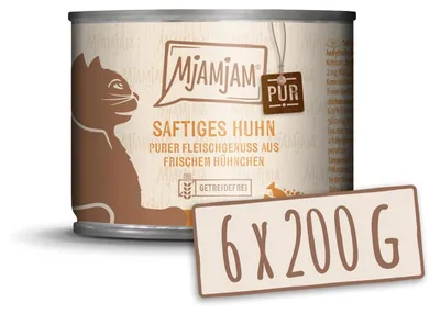 Produktbild von MjAMjAM Purer Fleischgenuss - saftiges Hühnchen pur, Adult, jede Rasse, Huhn, 200 g
