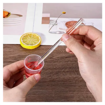 Produktbild von Transparente Plastikbecher mit Deckel, 20 Stück, 30 ml