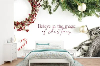 Produktbild von MuchoWow® Fototapete für Wohnzimmer oder Schlafzimmer Wandtapete Vinyl Motivtapete Weihnachten - Magie - Weihnachtsschmuck - 360x240 cm - Vinyl-Tapete