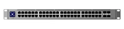 Zdjęcie produktu dla Ubiquiti UniFi USW-48-POE, Zarządzany, L2, Gigabit Ethernet (10/100/1000), Obsługa PoE, Możliwości montowania w stelażu, 1U
