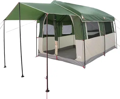 Obrázok produktu pre vidaXL Rodinný stan pre 4 osoby, zelený a biely, 324 x 255 x 230 cm