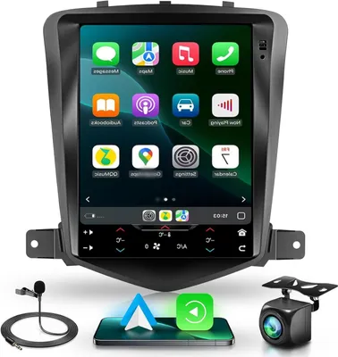 Image de Autoradio Android - Système multimédia - Radio avec navigation - Compatible Carplay et Android Auto - Écran tactile de 9,7 pouces