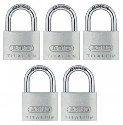 Produktbild von ABUS Titalium 64TI/30 Set 5 Vorhängeschlösser Gleichschließung