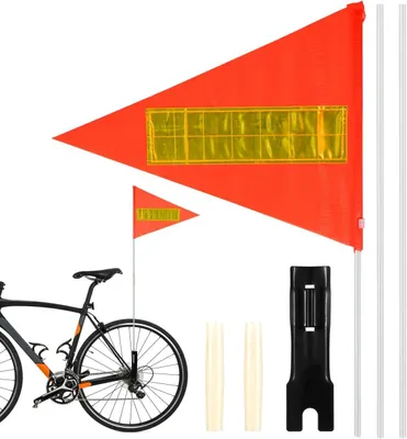Obrázok produktu pre Reflexná súprava tyčí na pripevnenie bezpečnostnej vlajky na bicykel, pozostávajúca z 3 tyčí