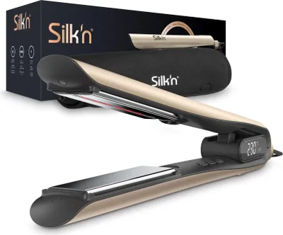 Produktbild von Silk'n Haarglätter I SilkyStraight I Haarglätter mit Infrarot- und Ionentechnologie I Für unterschiedliche Haartexturen und -zustände I Beige