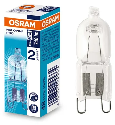 Imagen del producto de Osram Halógeno Lámpara de Zócalo 48W = 60W G9 Claro 230V 740lm Halopin Caliente