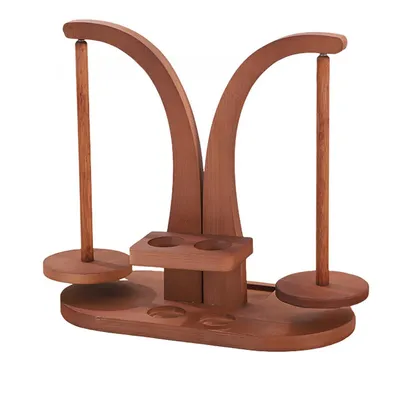 Produktbild von Garnhalter magnetisch,wooden yarn holder, Garnknäuelhalter aus Holz, Garnspindel mit Doppelspindeln, Spinngarnhalter für Häkelliebhaber,11*5*8inch