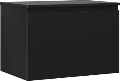 Produktbild von Mexen Orio Badezimmerunterschrank 70 cm mit Arbeitsplatte, 1 Schublade, schwarz matt - 91A10-07047-1-BFC71