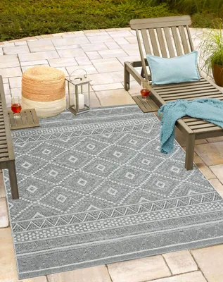 Productafbeelding van Solidchoice - Modern Bohemian Vloerkleed voor Binnen en Buiten 140 x 200 cm