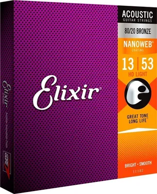 Obrázok produktu pre Elixir 11182 Nanoweb 13-53 Struny pre akustickú gitaru