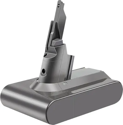 Produktbild von Trade-Shop Li-Ion Akku für Dyson V7 Staubsauger Serie, 21,6V, 2500mAh, 6 Zellen, Grau, 80x125x130mm, mit Überhitzungsschutz, Überladungsschutz und Kurzschlusssicherung, kein Memoryeffekt, kein Originalprodukt