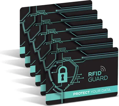 Produktbild von RFID GUARD 6x NFC RFID Karte Karten Set RFID & NFC Schutz Blocker Card für EC Kreditkarten Ausweis