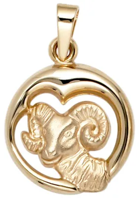 Produktbild von Anhänger Sternzeichen Widder 375 Gold Gelbgold teilmattiert Horoskop