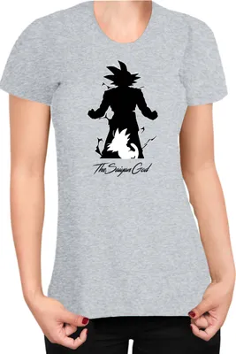 Produktbild von Damen T-Shirt Dragon Anime Manga Ball Z Goku 36, Lady XS / Grau