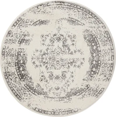 Imagen del producto de Alfombra Interiyou Sintra, color crema/gris, diámetro 160 cm, redonda