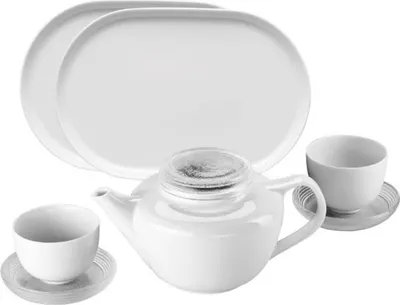 Produktbild von Rosenthal WAN Teeset 7-tlg. Weiss/Glas