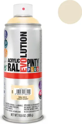 Image de Peinture Aérosol Ivoire Clair Ral 1015 Séchage Ultra-rapide, Finition Lisse Et Durable - Pinty Plus