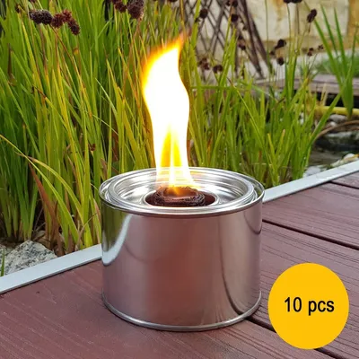 10 Fackeltöpfe Outdoor Kerzen Partyfeuer 5 Stunden Brennzeit Fackeltopf Gartenparty Gartenfeuer