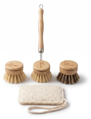 Produktbild von Joeji's Kitchen Reinigungsbürstenset Gemüsebürste - Eco Holz Plastikfreie - Spül