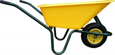 Immagine prodotto di LIVEX Carriola 100 l gonfiabile, corpo in plastica 100 kg, telaio verde Colore: giallo