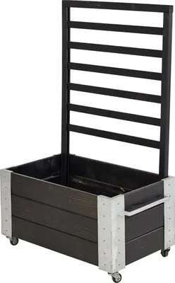 Produktbild von Plus Blumenkasten Cubic 87 x 50 x 130 cm schwarz mit Räder