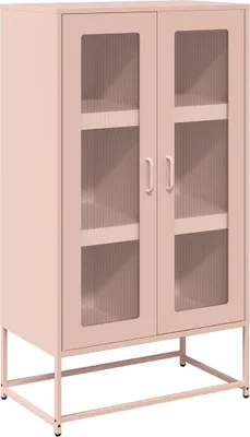 Image de Buffet haut rose 68x39x123 cm acier