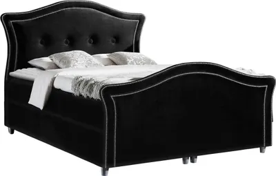 Produktbild von MIRJAN24 Boxspringbett Bedran Lux, Doppelbett mit zwei Bettkästen für die Bettwäsche, Stilvoll Ehebett (Farbe: Magic Velvet 2219, Größe: 140 x 200 cm)