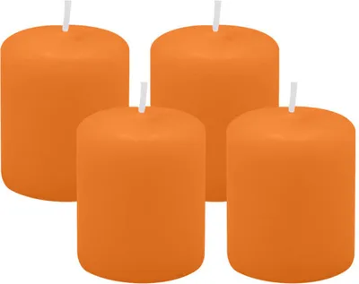 Produktbild von 4er Set Adventskranzkerzen Mango Orange Ø 50 x 60 mm