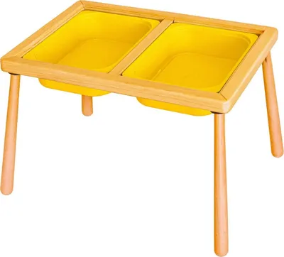Zdjęcie produktu dla Skye Decor, stolik - żółty, stolik dziecięcy, 100% sosna, żółty, 53 x 74 x 52 cm