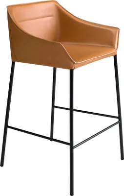 Produktbild von Angel Cerdá Hocker aus braunem Kunstleder 4145