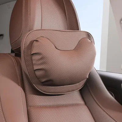 Productafbeelding van Ergonomisch autokussen voor het hoofd - Nekkussen voor auto en kantoorkruk - Bruin