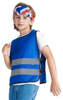 Immagine prodotto di Gilet di sicurezza per bambini, colore blu, taglia 6-9 anni