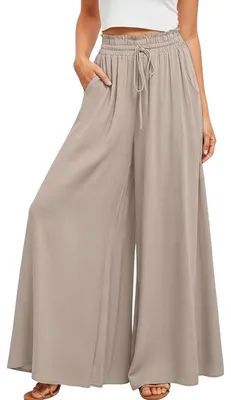Produktbild von Damenhose im Palazzo-Stil mit hoher Taille und Taschen