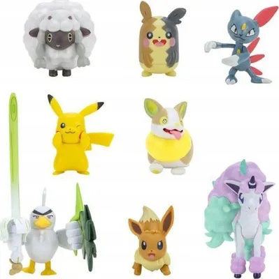 A collage of various Pokemon figures.