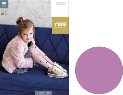 Produktbild von Kinderstrumpfhose aus Mikrofaser mit Tupfen 40 den 122-128 Cassis