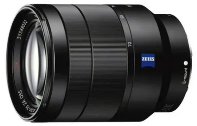 Produktbild von Sony 24-70 mm / F 4,0 VARIO-TESSAR T*FE ZA OSS (SEL2470Z) Zoomobjektiv für Sony E-Mount Systemkameras, F4 (W) - F4 (T), Vollformatsensor, Bildstabilisator, Autofokus, 67 mm Filterdurchmesser