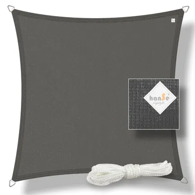 Produktbild von hanSe Sonnensegel HDPE Quadrat 2,5x2,5m Graphit