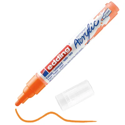 Produktbild von Edding 5100 Acrylmarker Medium, Orange, Orange, Medium, 2 mm, 3 mm, Tinte auf Wasserbasis