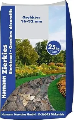 Produktbild von Kies 16-32 mm, 25 kg, naturfarben, rund- bis kantengerundet, gewaschen & sortiert
