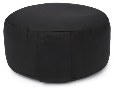 Produktbild von yogabox Yogakissen Glückssitz® Classic D - regional hergestellt - schwarz 30 x 30 x 13 cm  Buchweizenschalen