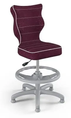 Produktbild von Kinder-Wachstumsstuhl Ergonomischer Schreibtischstuhl Für Körpergrösse 133-159 Cm, Petit Grau Visto 07, Mit Fussstütze