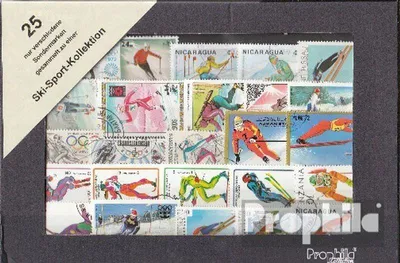 Produktbild von Briefmarken Motive 25 verschiedene Skisport Marken